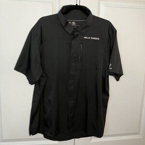 Helly‎ Hansen Odin Shirt Mens XXL Black Short Sleeve Golf Outdoor UPF